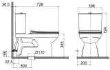 Bồn cầu 2 khối Inax C-514VWN 2