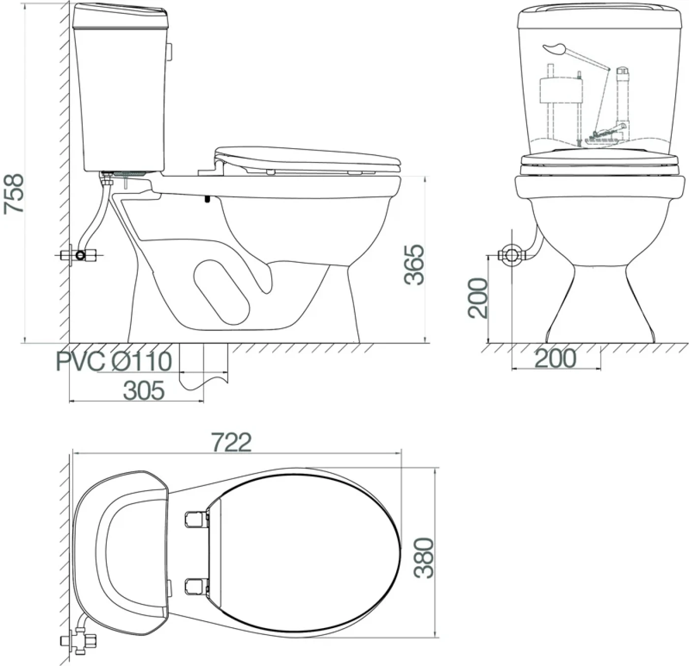 ban ve ky thuat bon cau viglacera vi77