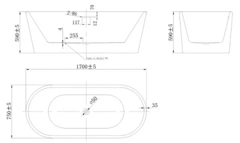 Ảnh Bồn tắm Nofer NG-1891-1500-PLUS 2