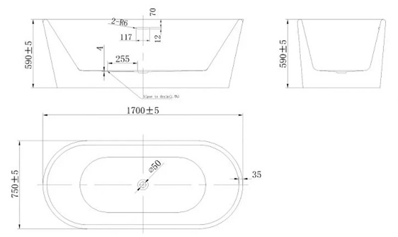 Ảnh Bồn tắm Nofer NG-1891-1500-PLUS 2