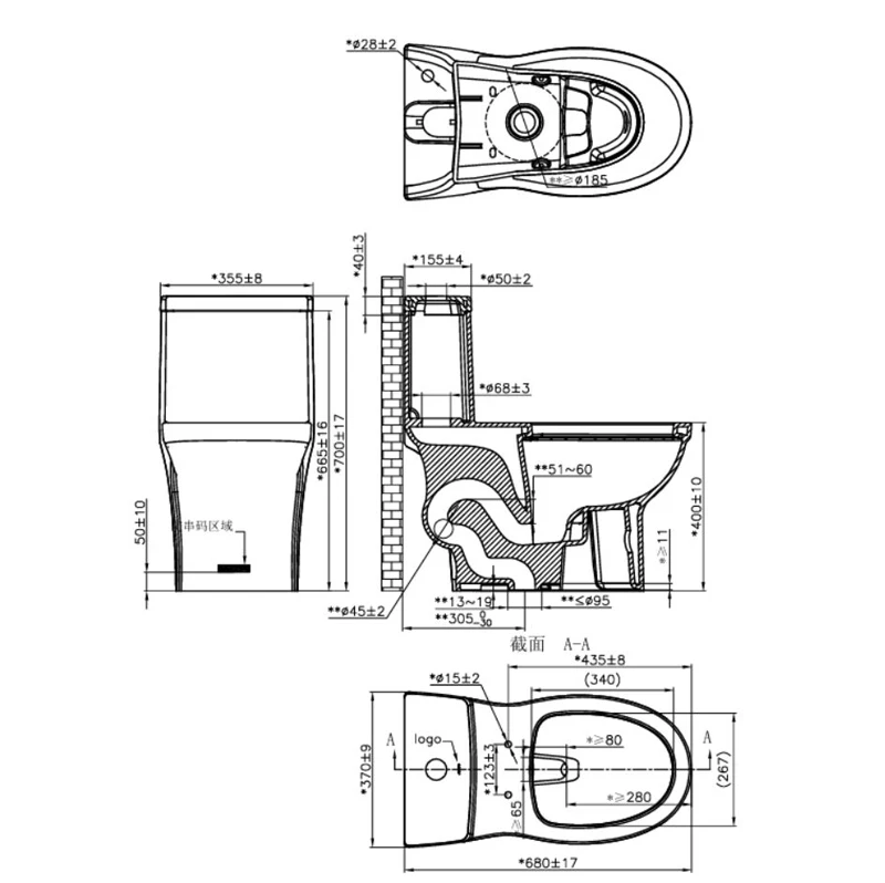 Ảnh Bồn cầu 1 khối JOMOO 11608-2-1/31K-1 2