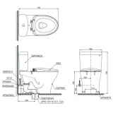 Bồn cầu 2 khối TOTO CS769DRE4XW 2