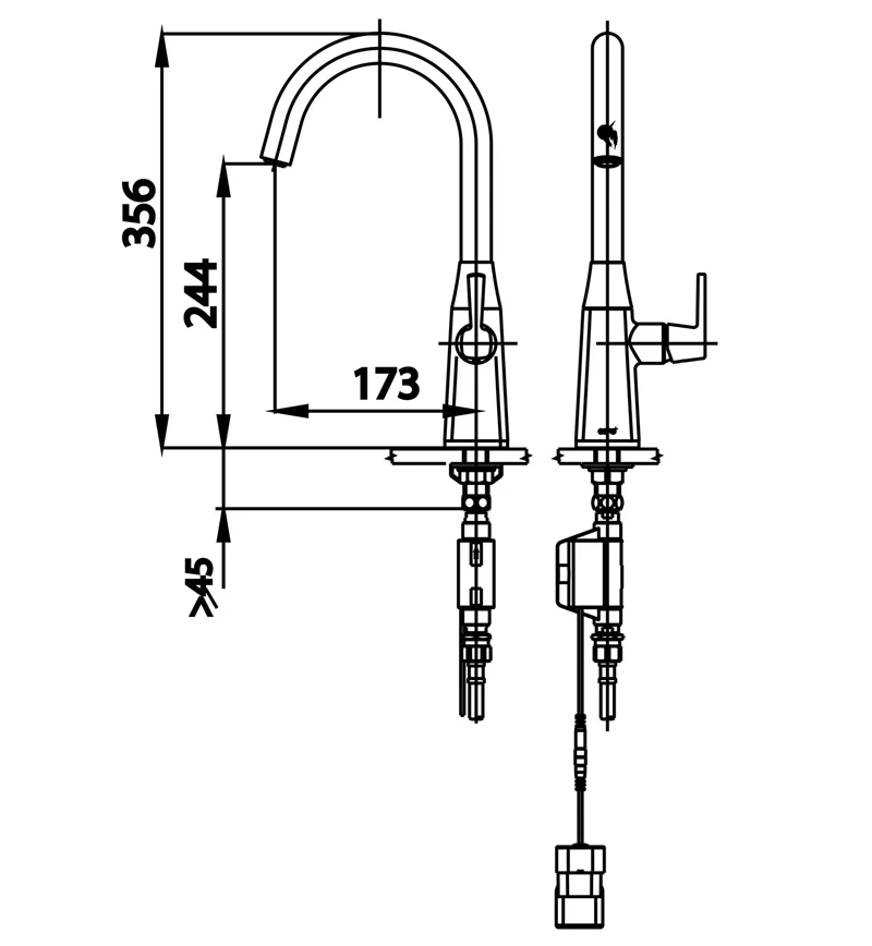Ảnh Vòi rửa bát Cotto CT4911A(DC) 2