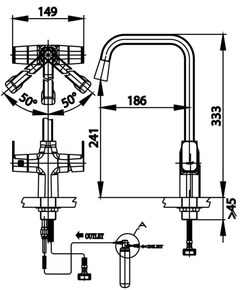 Ảnh Vòi rửa bát Cotto CT1109A 2