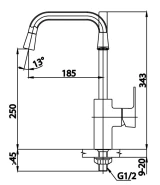 Vòi rửa bát Cotto CT1183A 4