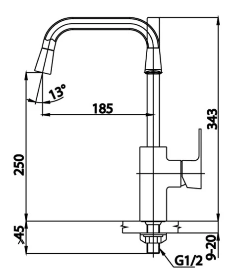 Ảnh Vòi rửa bát Cotto CT1183A 4