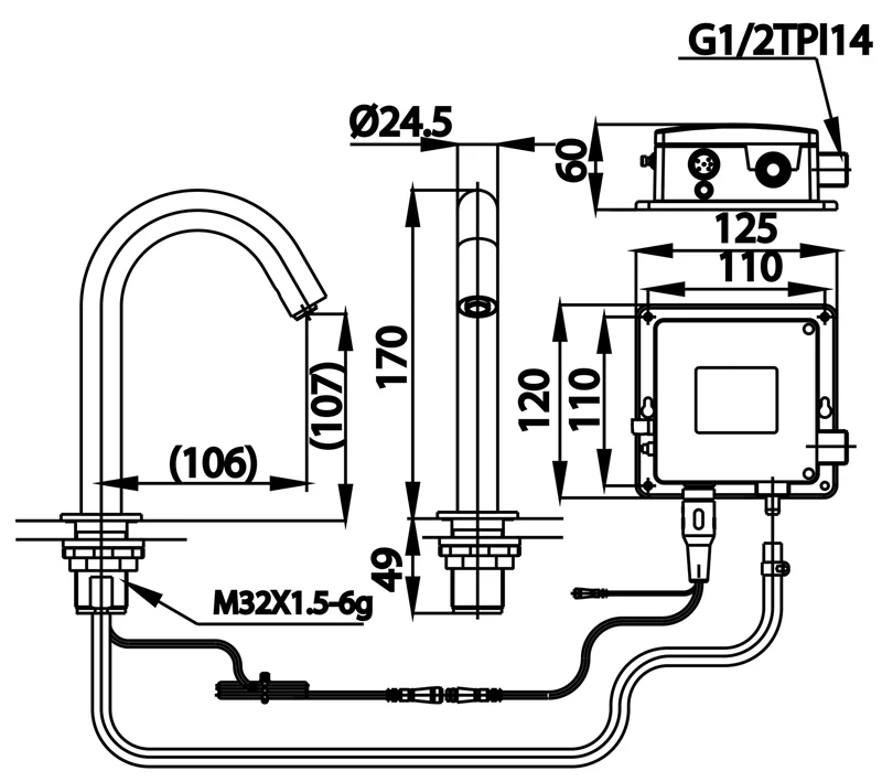 Ảnh Vòi chậu cảm ứng Cotto CT4907AC 2