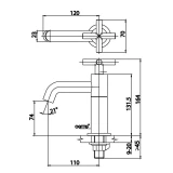 Vòi chậu 1 đường lạnh Cotto CT1262C51N(HM) 2
