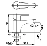 Vòi chậu 1 đường lạnh Cotto CT1203A 2