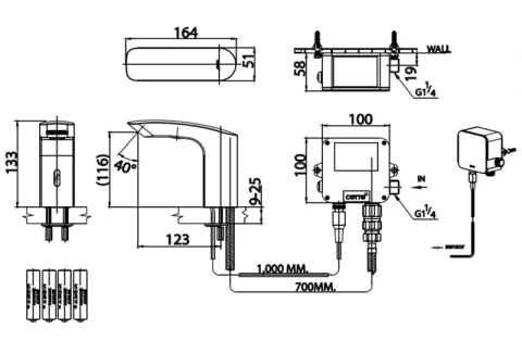 Ảnh Vòi chậu cảm ứng Cotto CT537NXDC 2