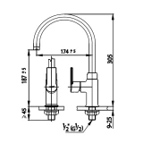 Vòi rửa bát Cotto CT1117A(HM) 2