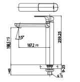 Vòi chậu 1 đường lạnh Cotto CT1143AY#BL 2
