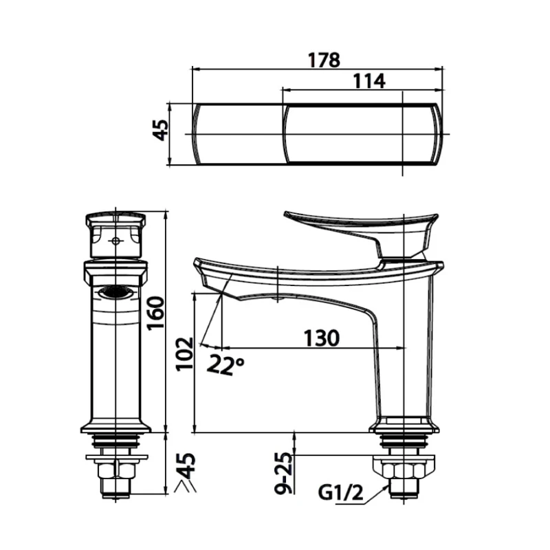 Ảnh Vòi chậu 1 đường lạnh Cotto CT1221A 3