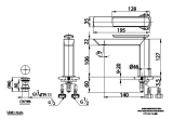 Vòi chậu nóng lạnh Cotto CT2281A#BL 2