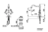 Vòi chậu nóng lạnh Cotto CT2223C17ST#GR 4