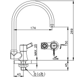 Vòi rửa bát Cotto CT1094C33(HM) 2