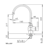 Vòi rửa bát Cotto CT151A(HM) 2