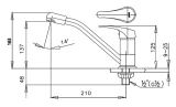 Vòi rửa bát Cotto CT188D 2