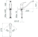 Vòi rửa bát Viglacera VG714 2
