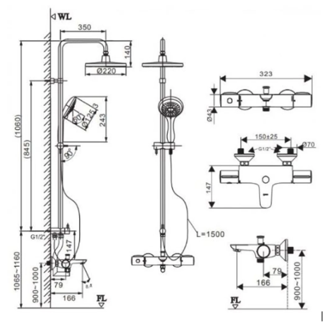 Ban ve sen tam Inax BFV 3415T 9C