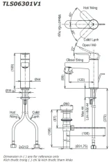 Vòi chậu TOTO TLS06301V1 3