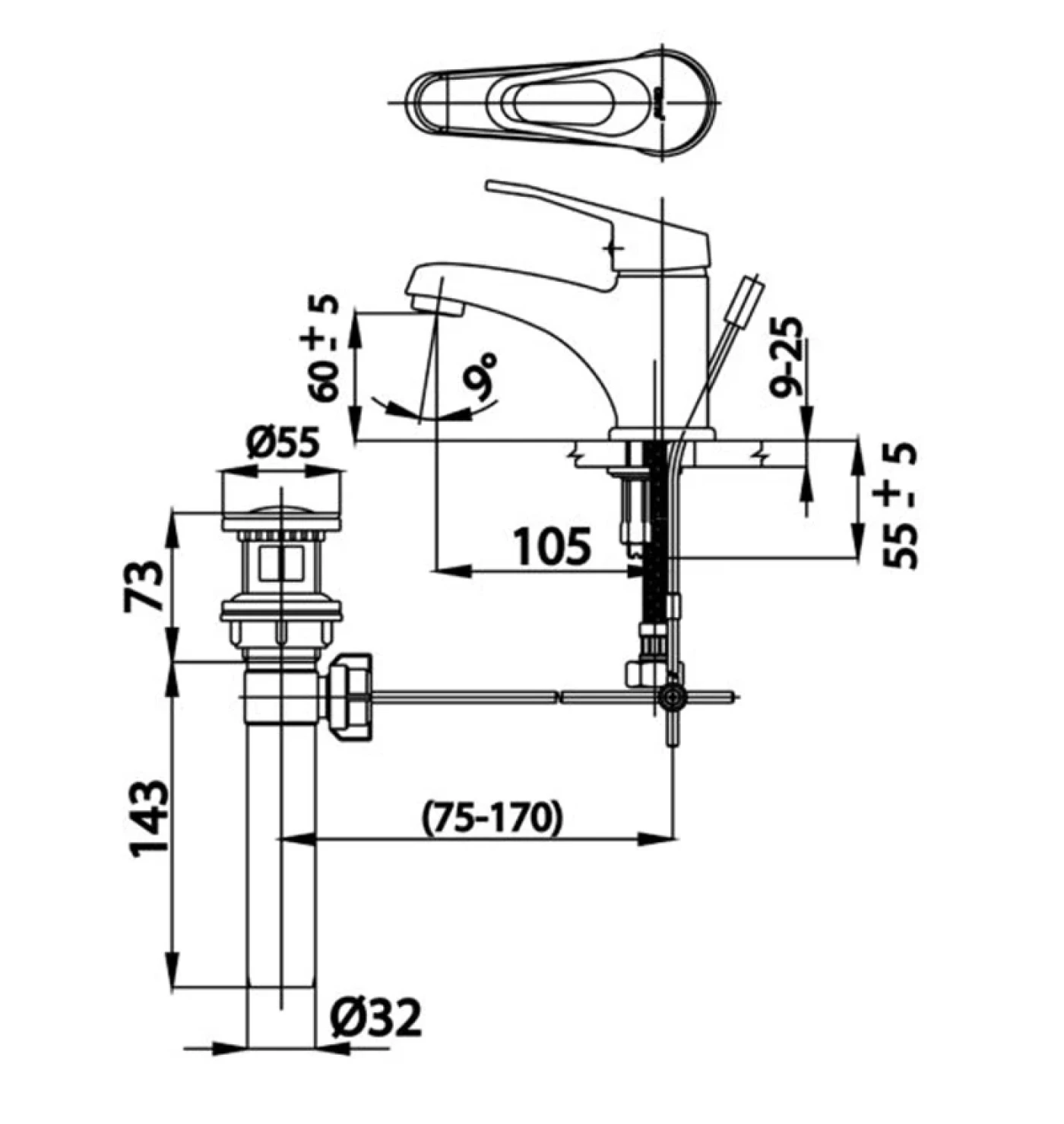 ban ve voi nong lanh cotto ct2171a