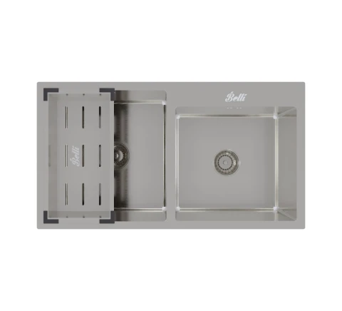 Ảnh Chậu Luxury âm bàn 2 hộc lệch BL8245AB2 4