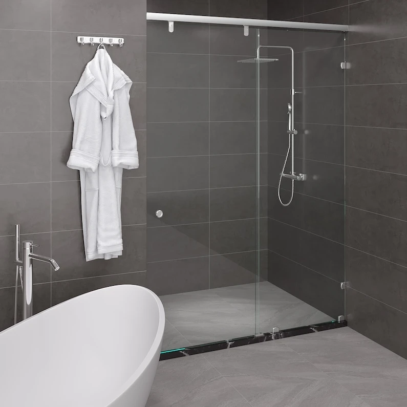Vách kính nhà tắm màu Crom Belli BLP-1x2TCV2