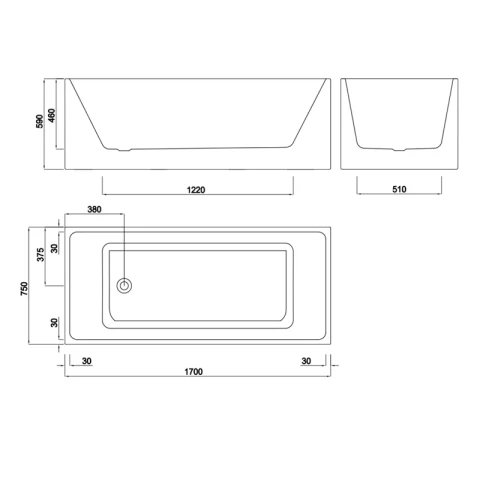 Ảnh Bồn tắm Belli HL6AT617-17 2