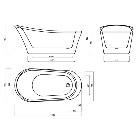 Ảnh Bồn tắm Belli HL6AT818-15 2