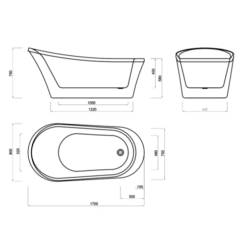 Ảnh Bồn tắm Belli HL6AT818-17 2