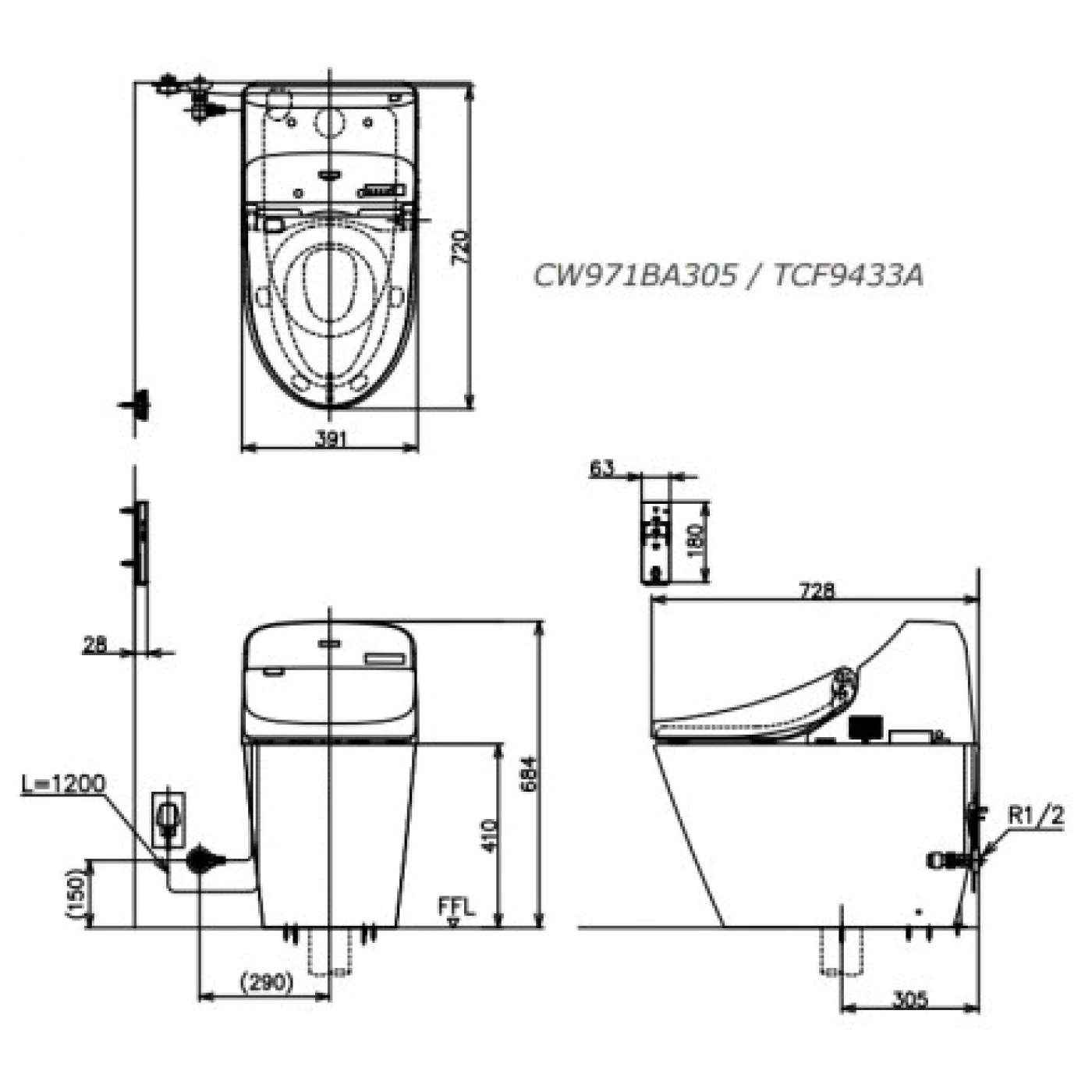 bon cau dien tu toto c971 tcf9433a
