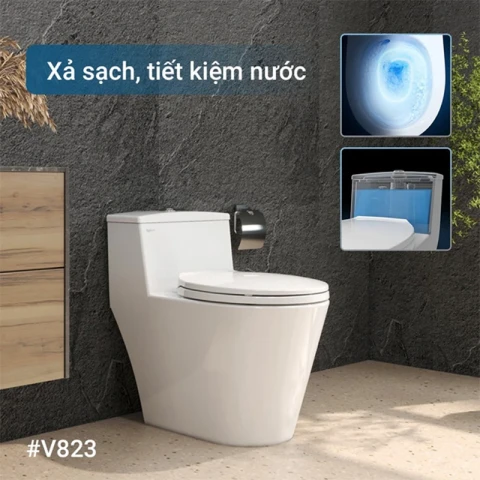 Ảnh Bồn cầu 1 khối Viglacera V823 5