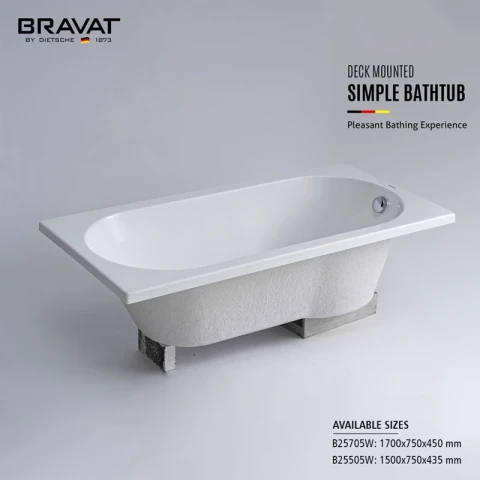 Ảnh Bồn tắm xây Bravat B25505W 2