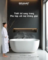 Bồn tắm đặt sàn Bravat B25788W-1-ENG 2