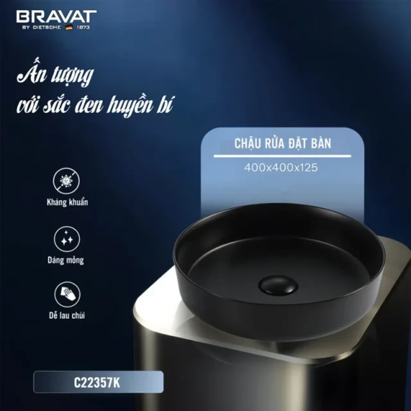 chau rua bravat c22357k chong bam ban