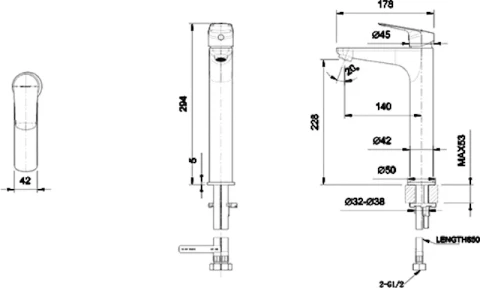 Ảnh Vòi chậu rửa Bravat F1429564CP-A-ENG 2