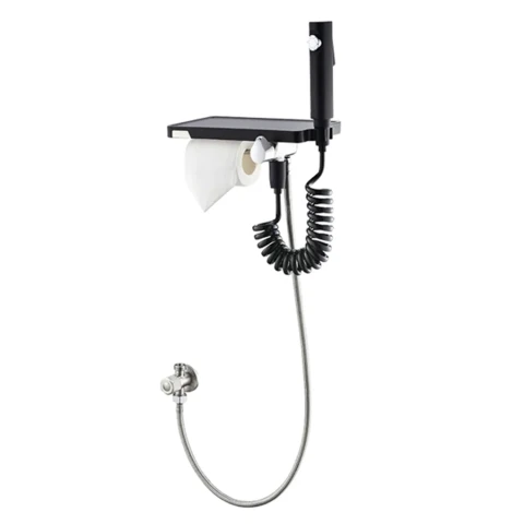 Vòi xịt kèm lô giấy Bravat D9142BW-ENG