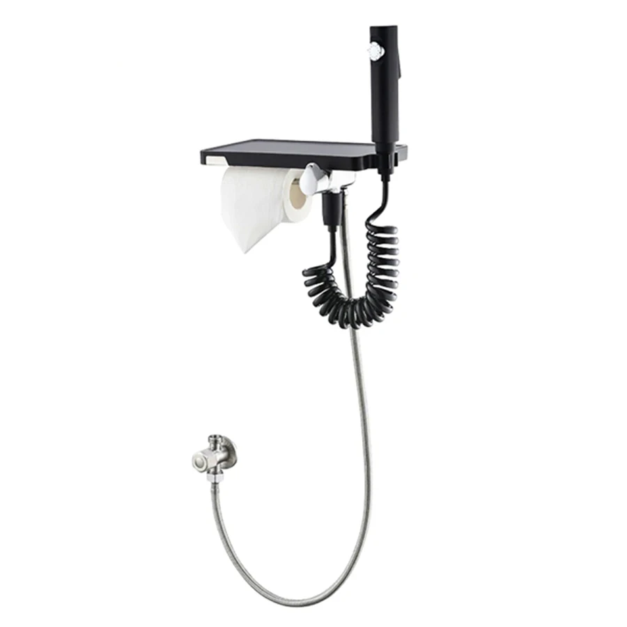 Vòi xịt kèm lô giấy Bravat D9142BW-ENG