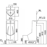 Bồn tiểu nam Caesar UA0283 2