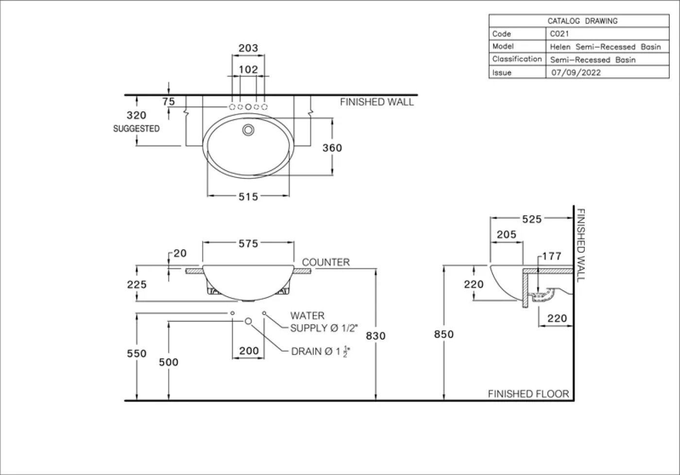 ban ve ky thuat chau rua am ban cotto c021