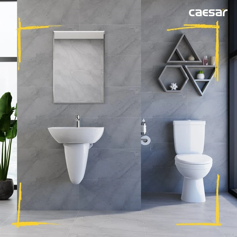 Ảnh Bồn cầu 2 khối Caesar CT1325 / CTS1325 2