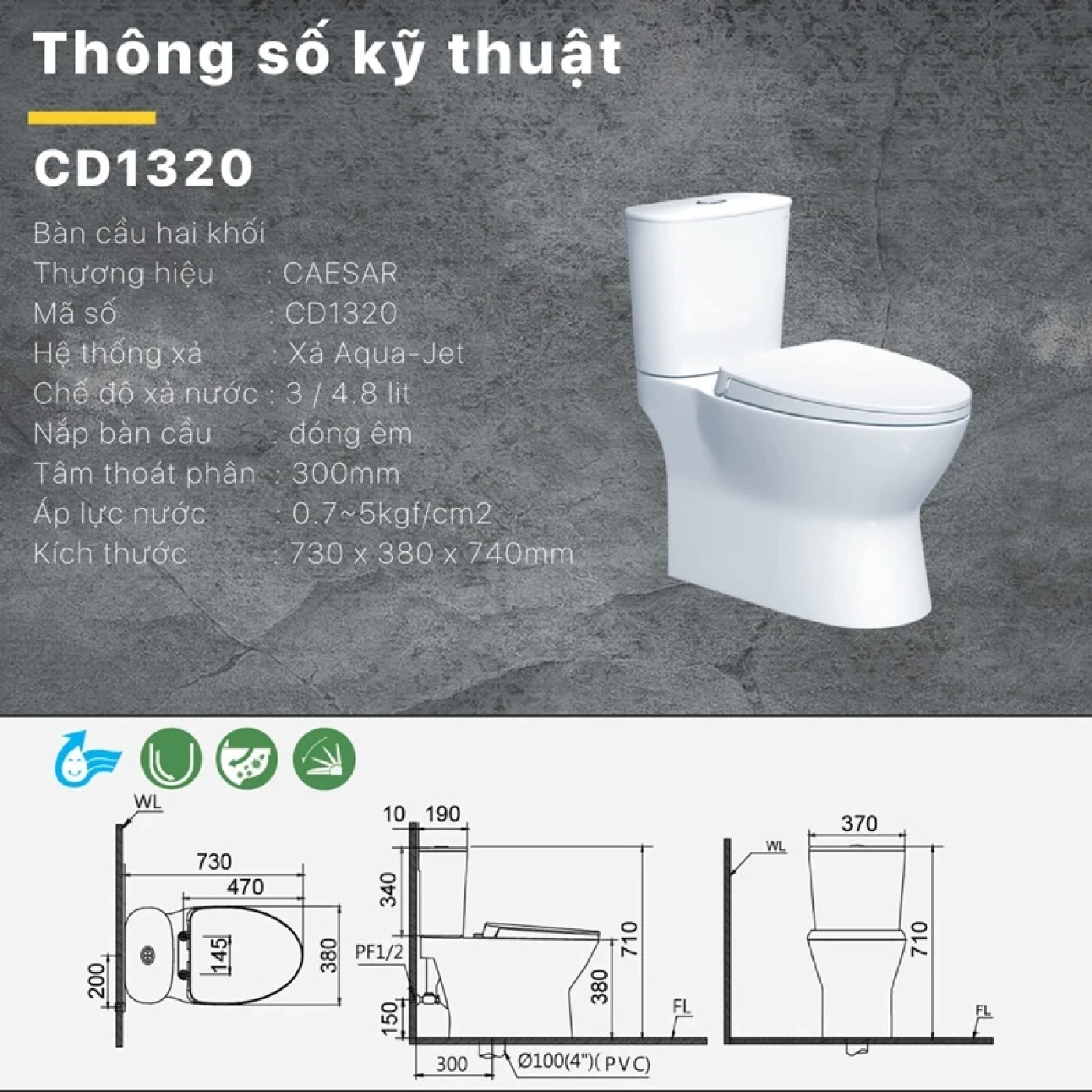 bon cau 2 khoi caesar cd1320 2