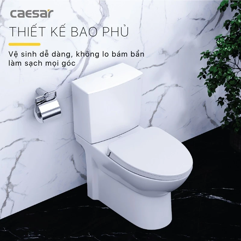 Ảnh Bồn cầu 2 khối Caesar CD1340 4
