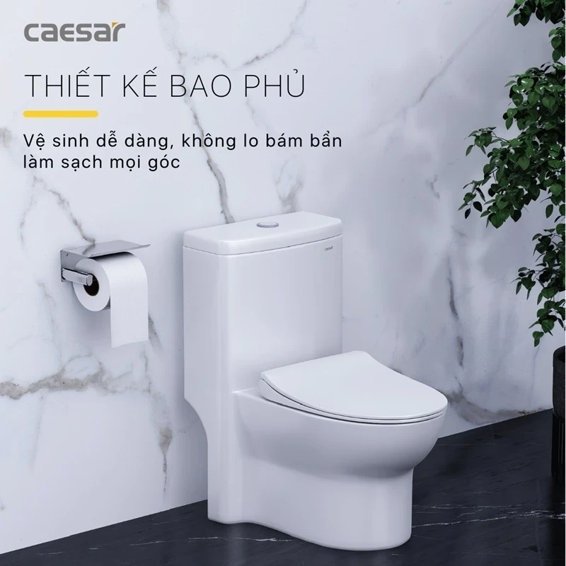 Ảnh Bồn cầu 1 khối Caesar C1352 3