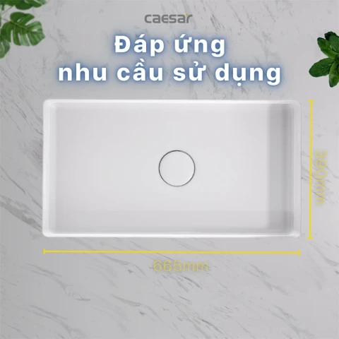Ảnh Chậu rửa âm bàn Caesar LF5130 2