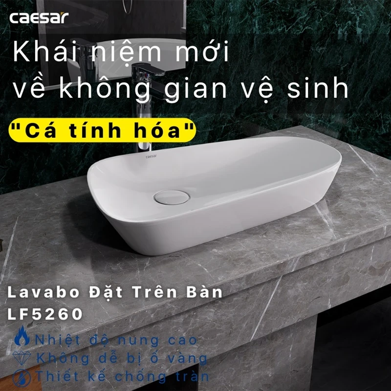 Ảnh Chậu rửa đặt bàn Caesar LF5260 5