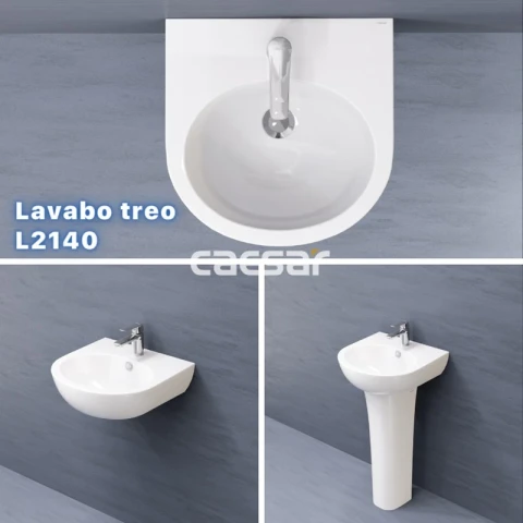 Ảnh Chậu rửa treo tường Caesar L2140 sứ cao cấp 2