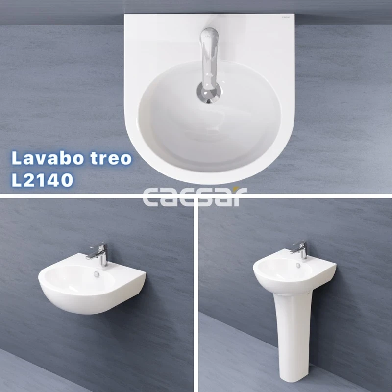 Ảnh Chậu rửa treo tường Caesar L2140 sứ cao cấp 2