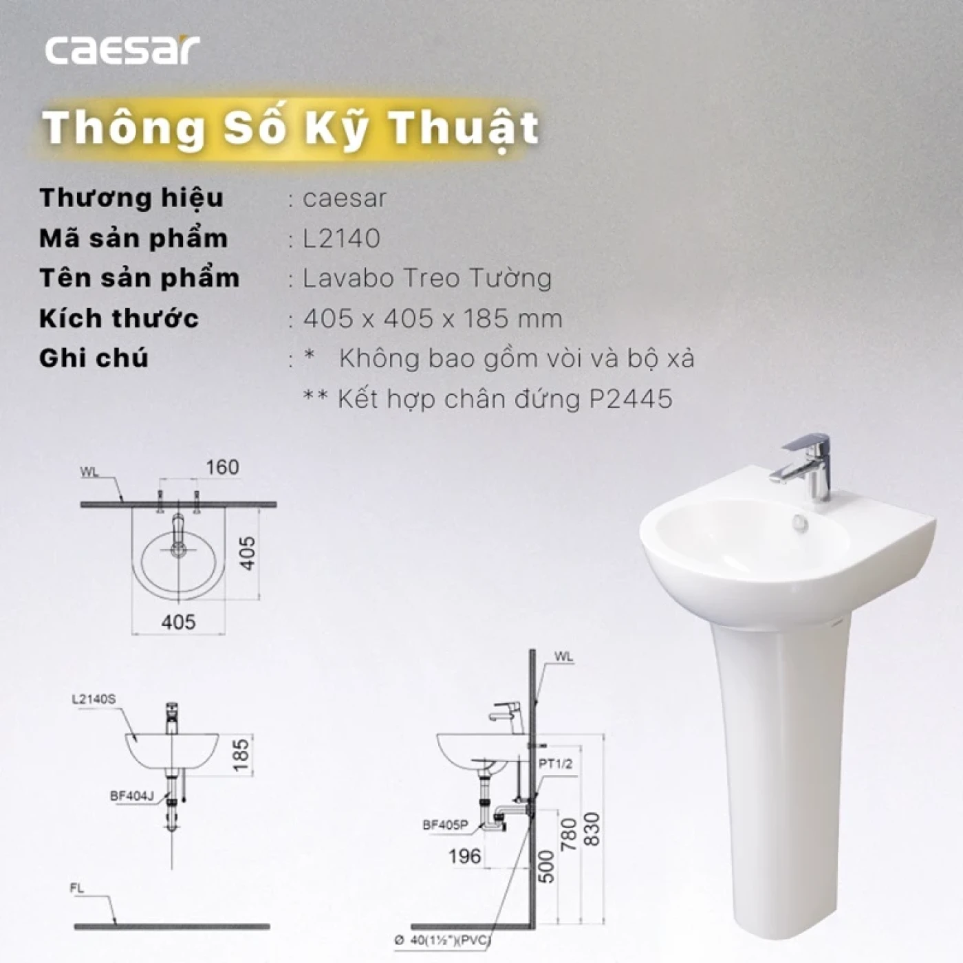 chau rua treo tuong caesar l2140 su cao cap 2